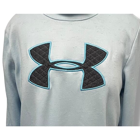 Under Armour Womens Fleece Logo Coldgear Hoodie, Blue, size L - Picture 5 of 9